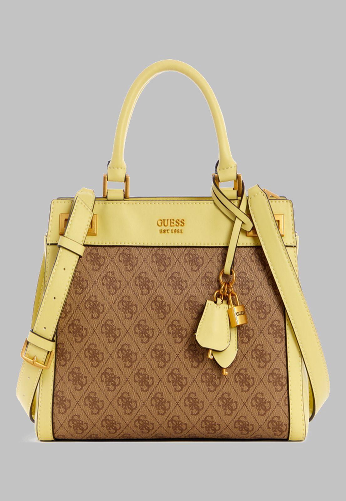 Cartera Guess Katey Luxury Satchel Lll Amarillo-0