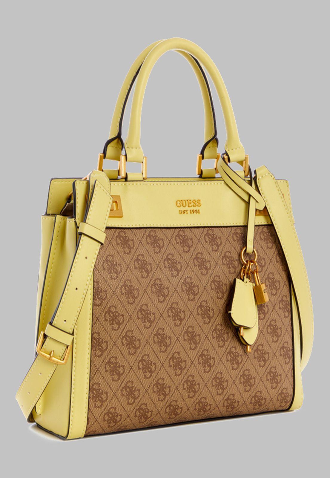 Cartera Guess Katey Luxury Satchel Lll Amarillo-1