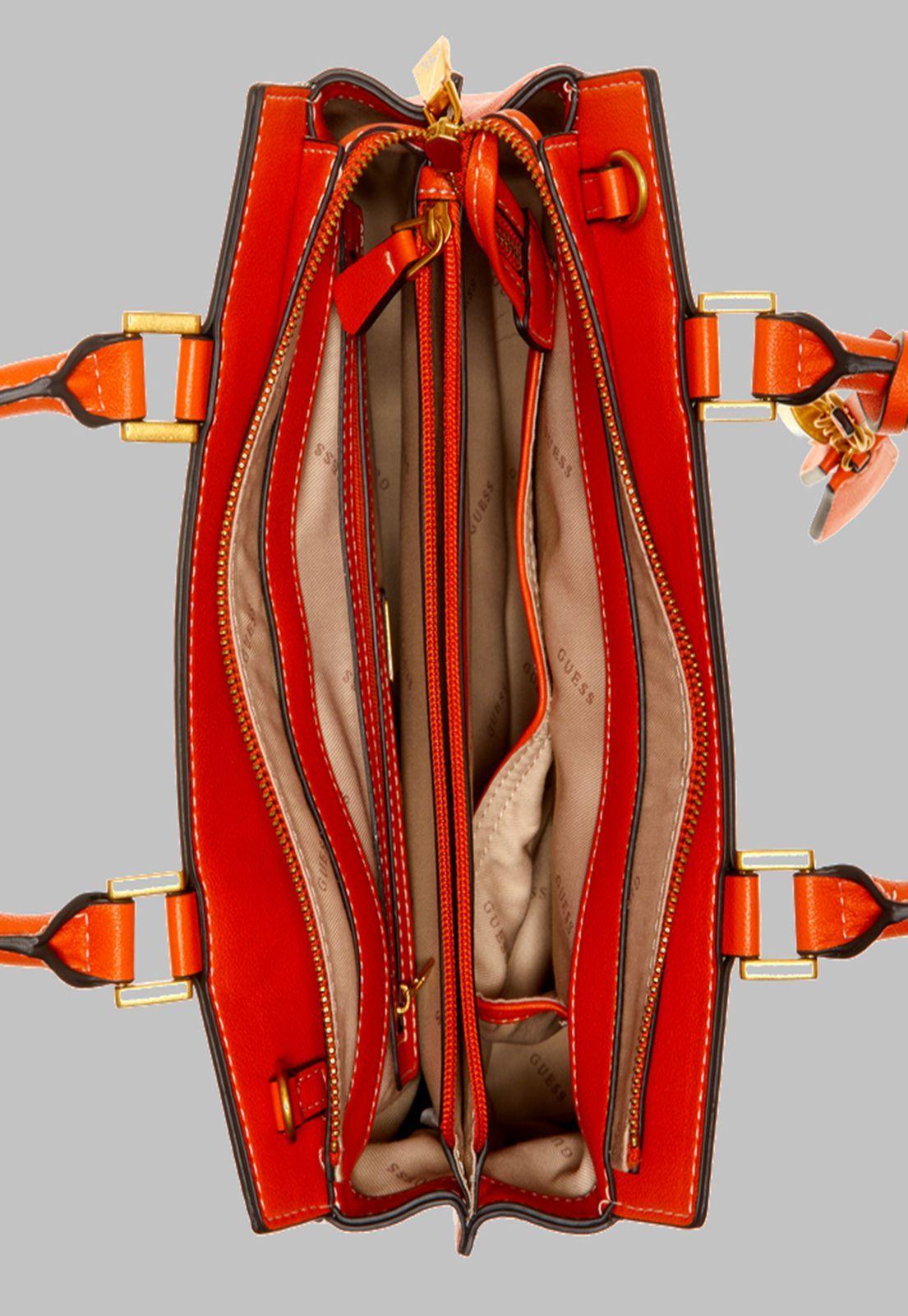 Cartera Guess Katey Luxury Satchel Nro Coral-2