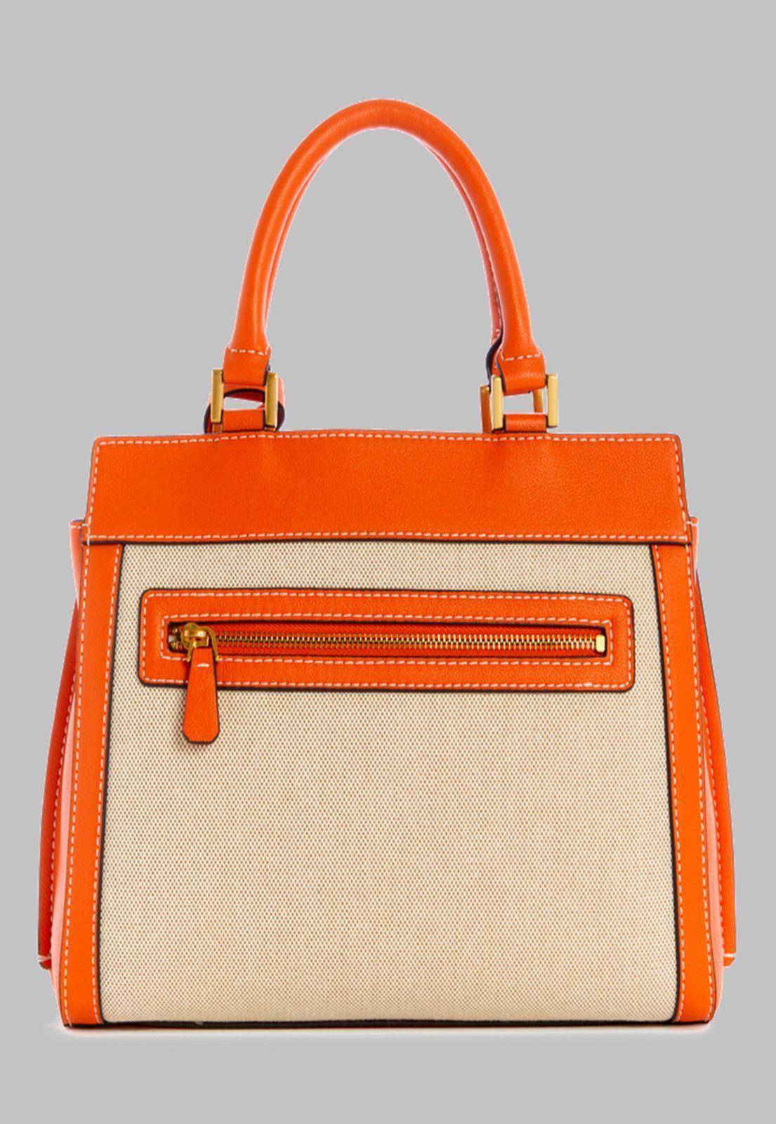 Cartera Guess Katey Luxury Satchel Nro Coral-1