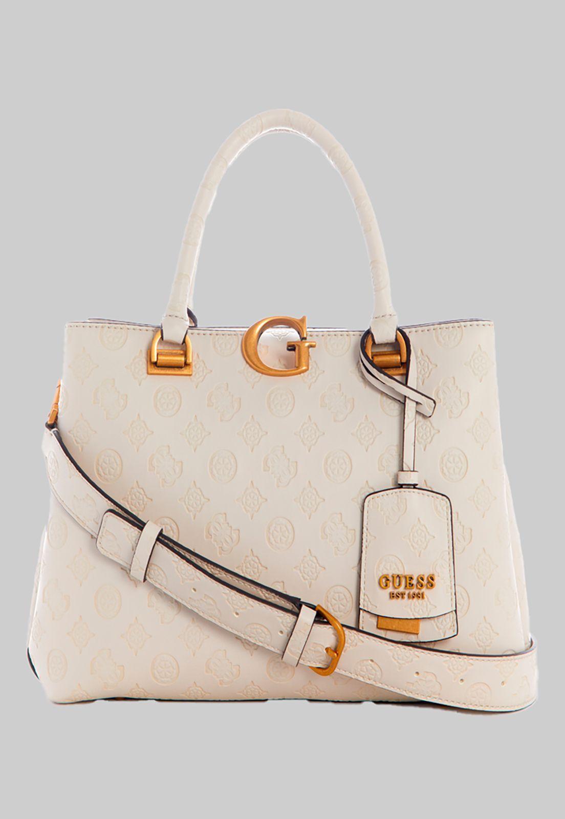 Cartera G Vibe Girlfriend Satchel Stl Crema Guess-0