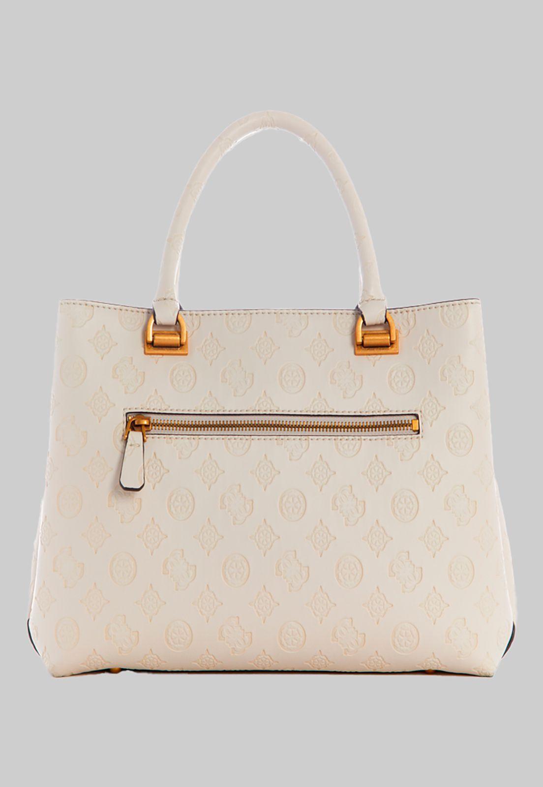 Cartera G Vibe Girlfriend Satchel Stl Crema Guess-2