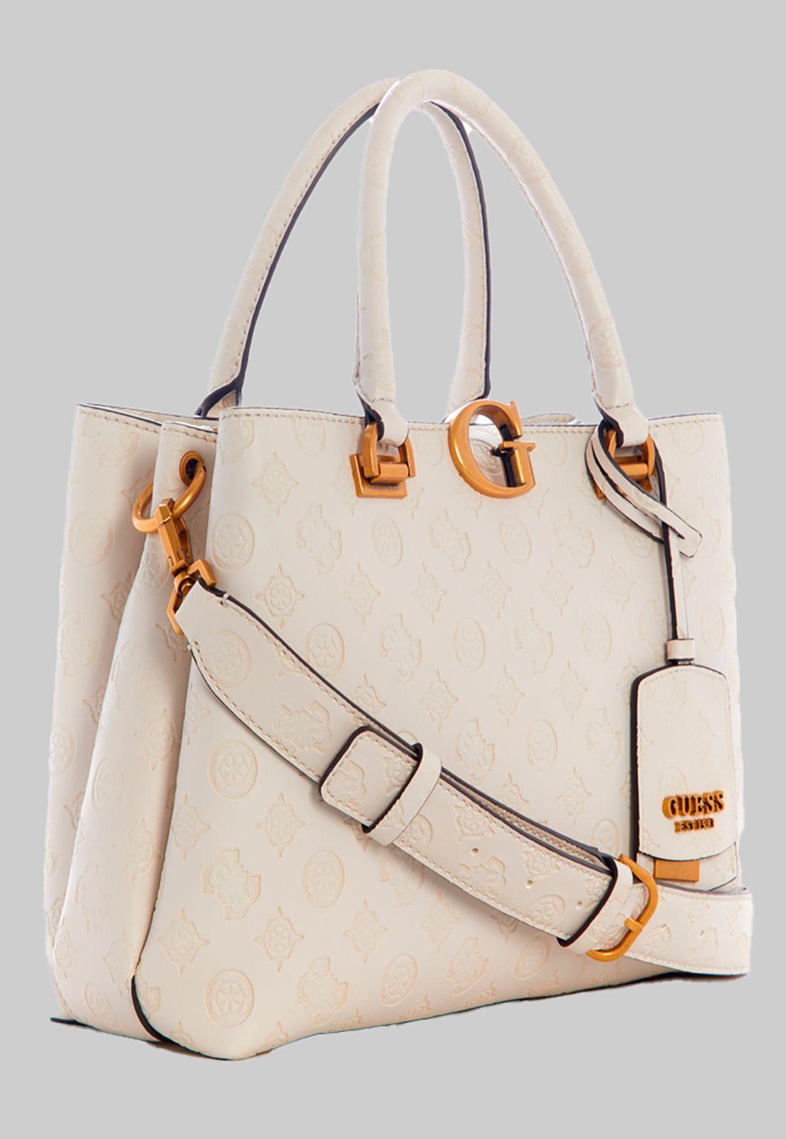 Cartera G Vibe Girlfriend Satchel Stl Crema Guess-1