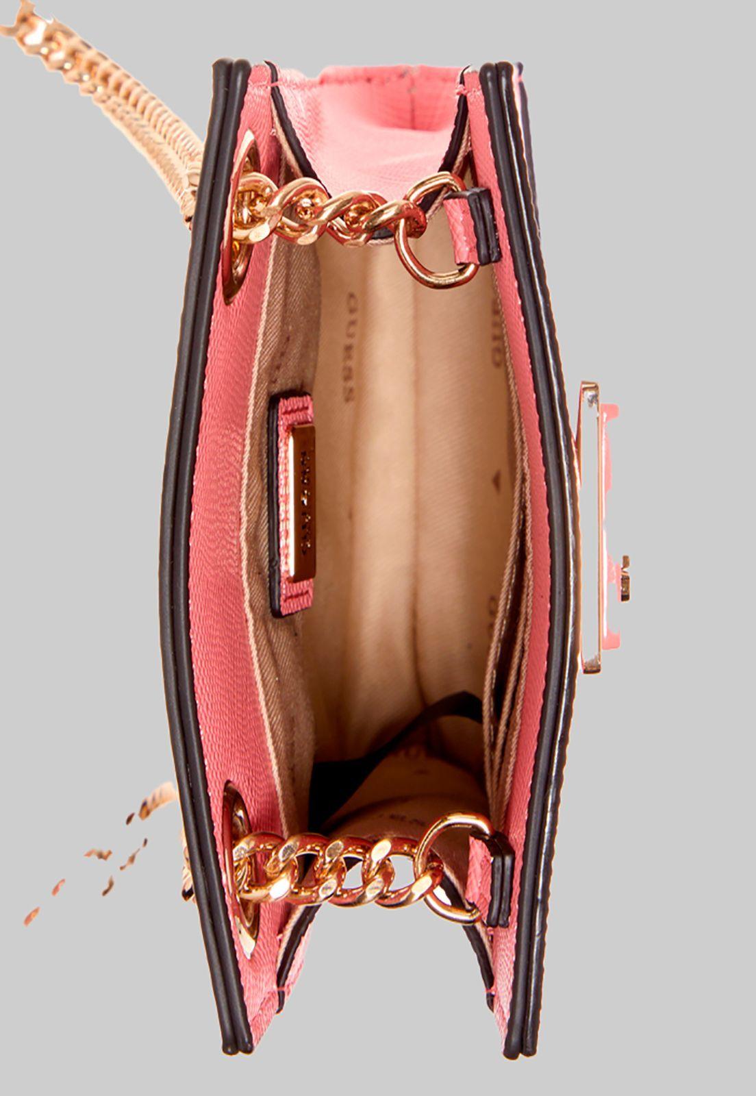 Mini Cartera Noelle Chit Chat Pin Rosado Guess-3