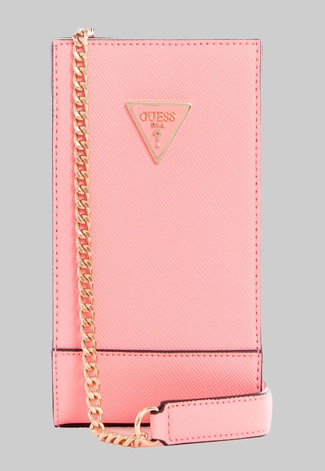 Mini Cartera Noelle Chit Chat Pin Rosado Guess-0