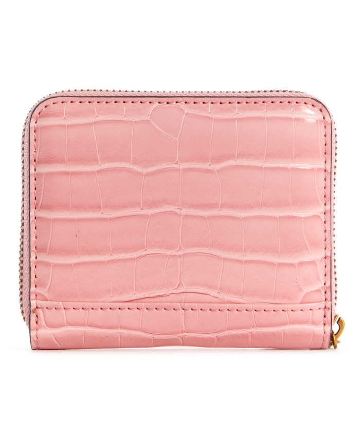 Billetera Laurel Slg Small Zip Around Rosado Guess-1