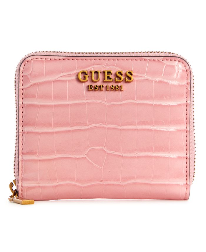 Billetera Laurel Slg Small Zip Around Rosado Guess-0