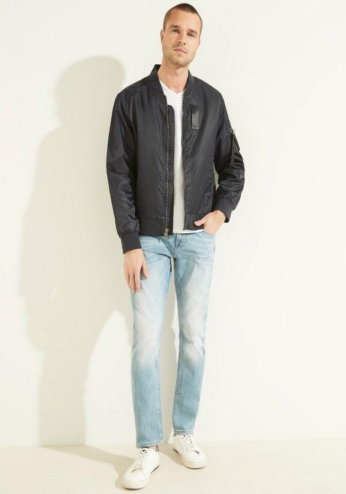 Chaqueta Guess Exo Nylon Bomber Jkt G7V2 Negro-0