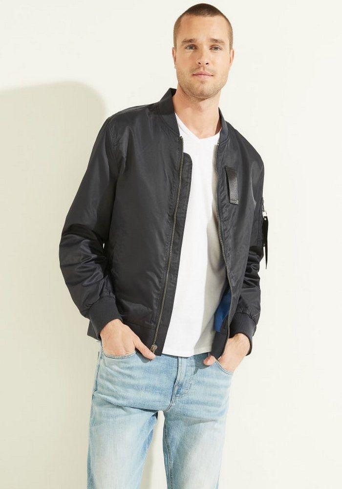 Chaqueta Guess Exo Nylon Bomber Jkt G7V2 Negro-3