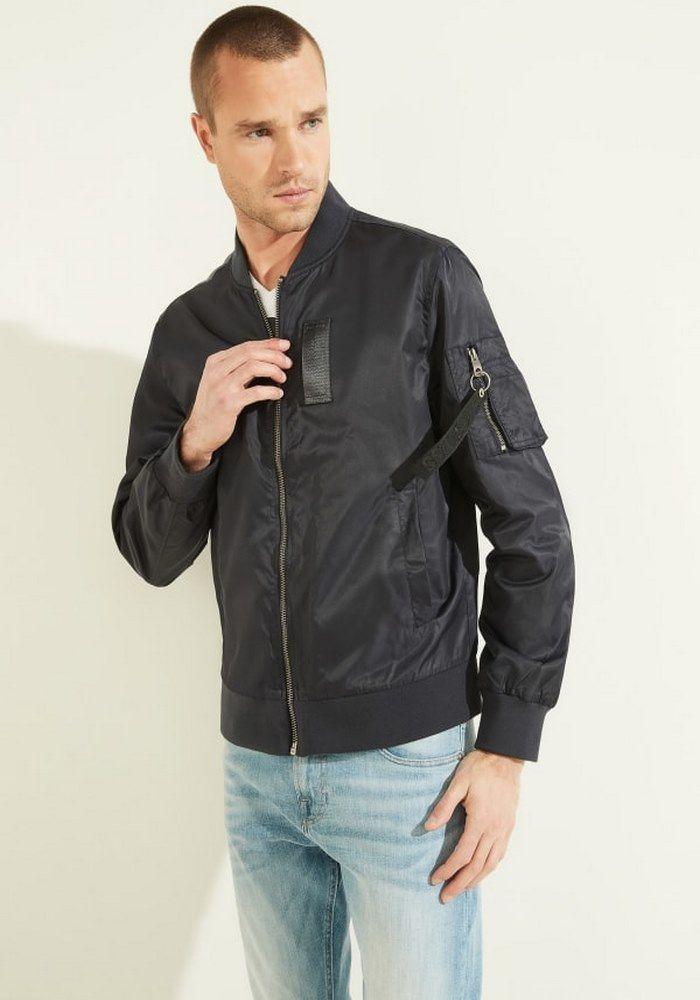 Chaqueta Guess Exo Nylon Bomber Jkt G7V2 Negro-4