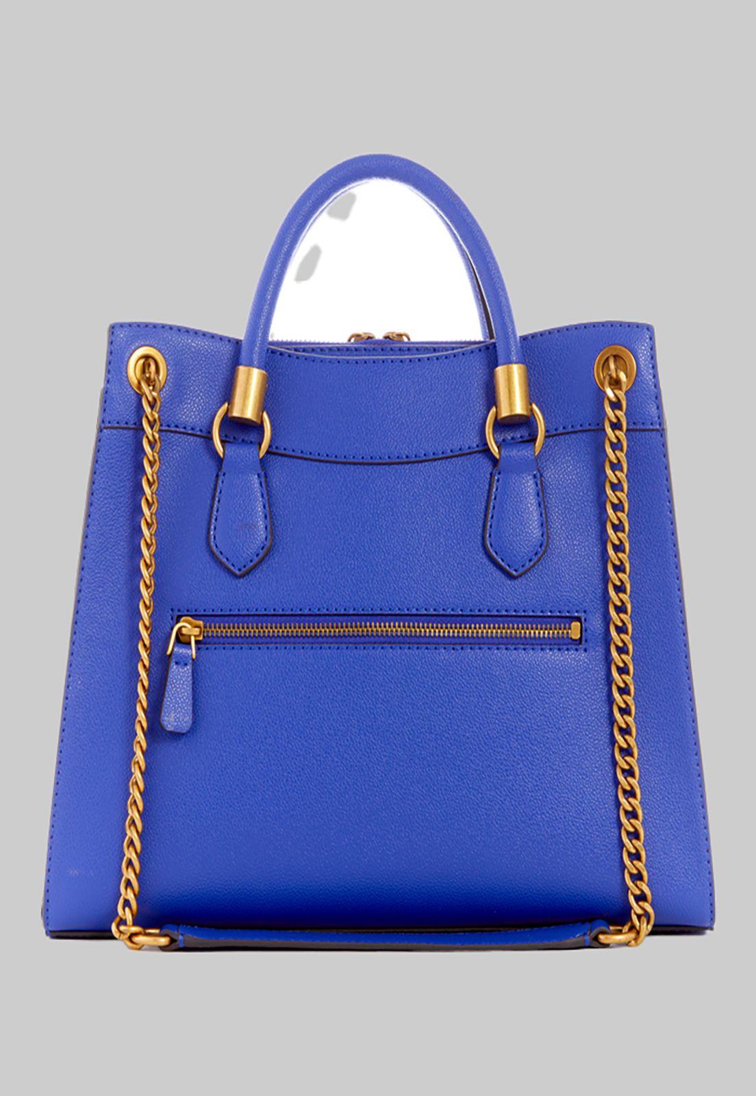 Cartera Guess Nell Girlfriend Satchel Vio Azul-1