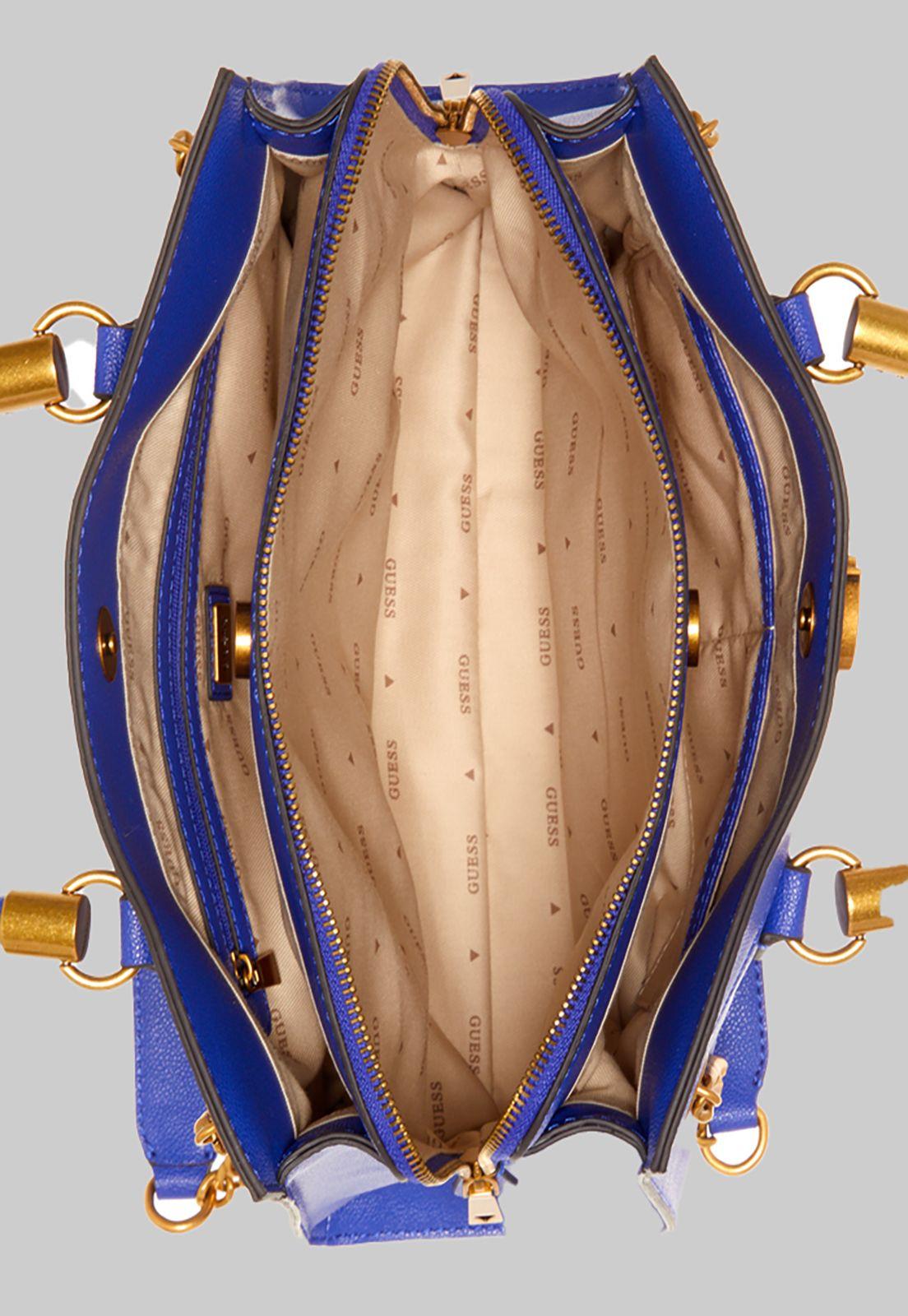 Cartera Guess Nell Girlfriend Satchel Vio Azul-2