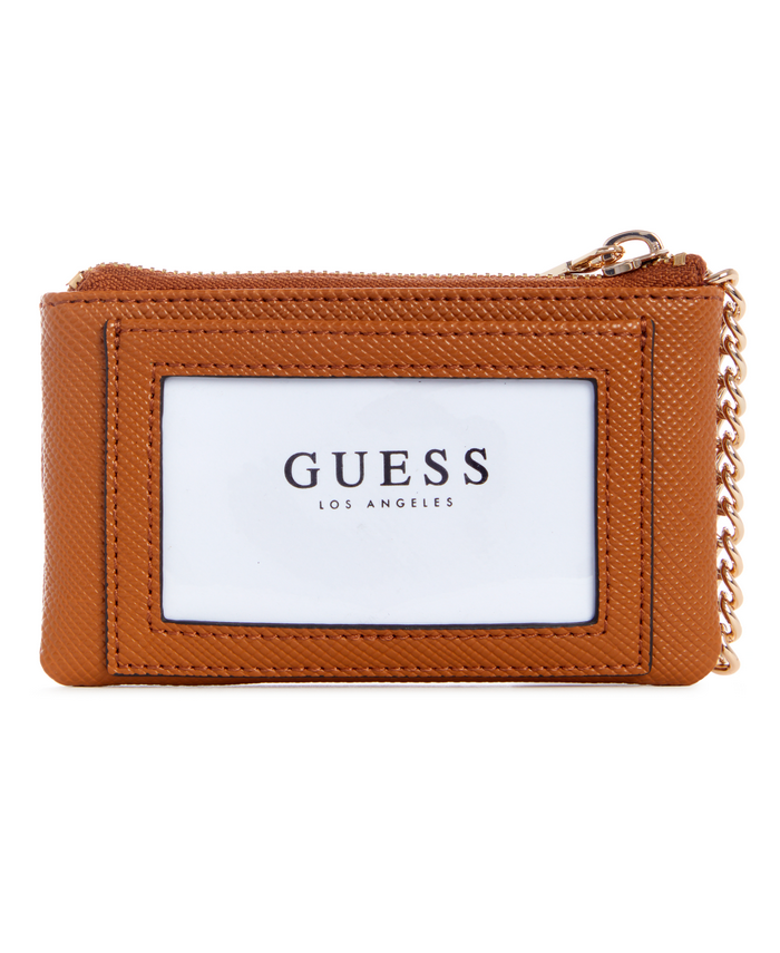 Billetera Guess Laurel Slg Zip Pouch Lgc Café-1
