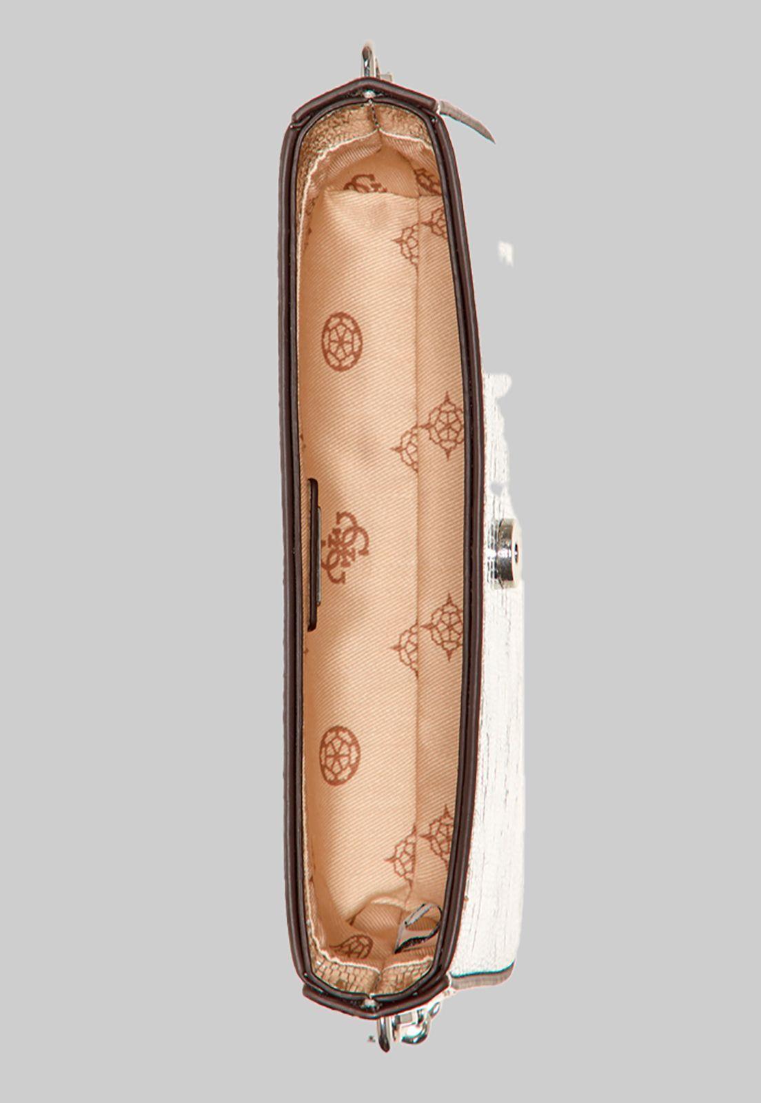 Cartera Night Fall Mini Crossbody Plateado Guess-3