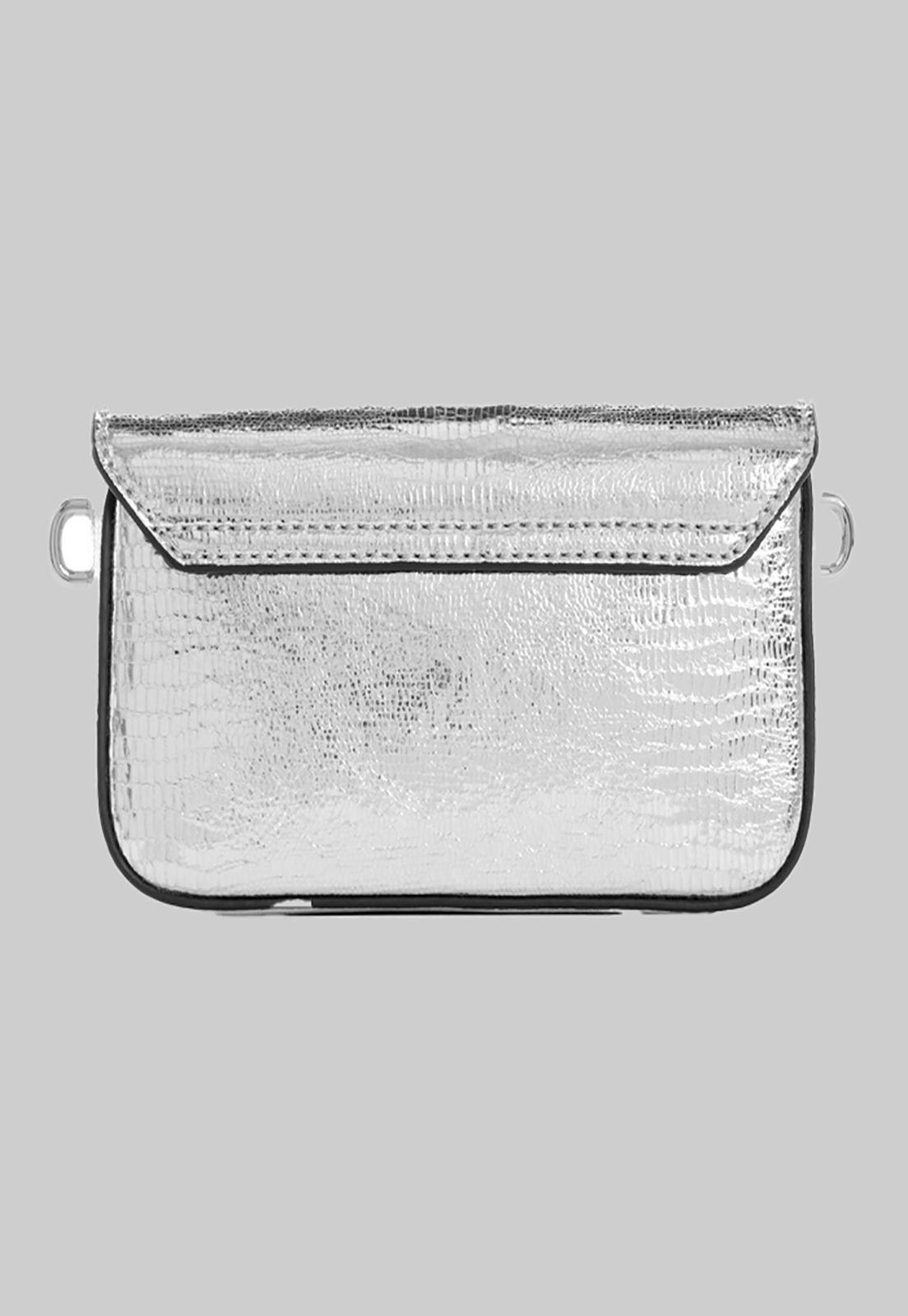 Cartera Night Fall Mini Crossbody Plateado Guess-2