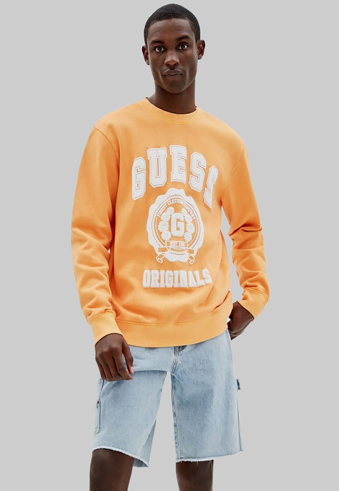 Poleron Guess Go Leon Logo Crewneck F30L NARANJO-0