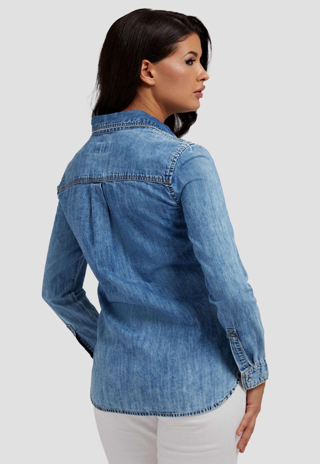 Camisa Guess Sexy Western Ls Shirt Utah Denim-2