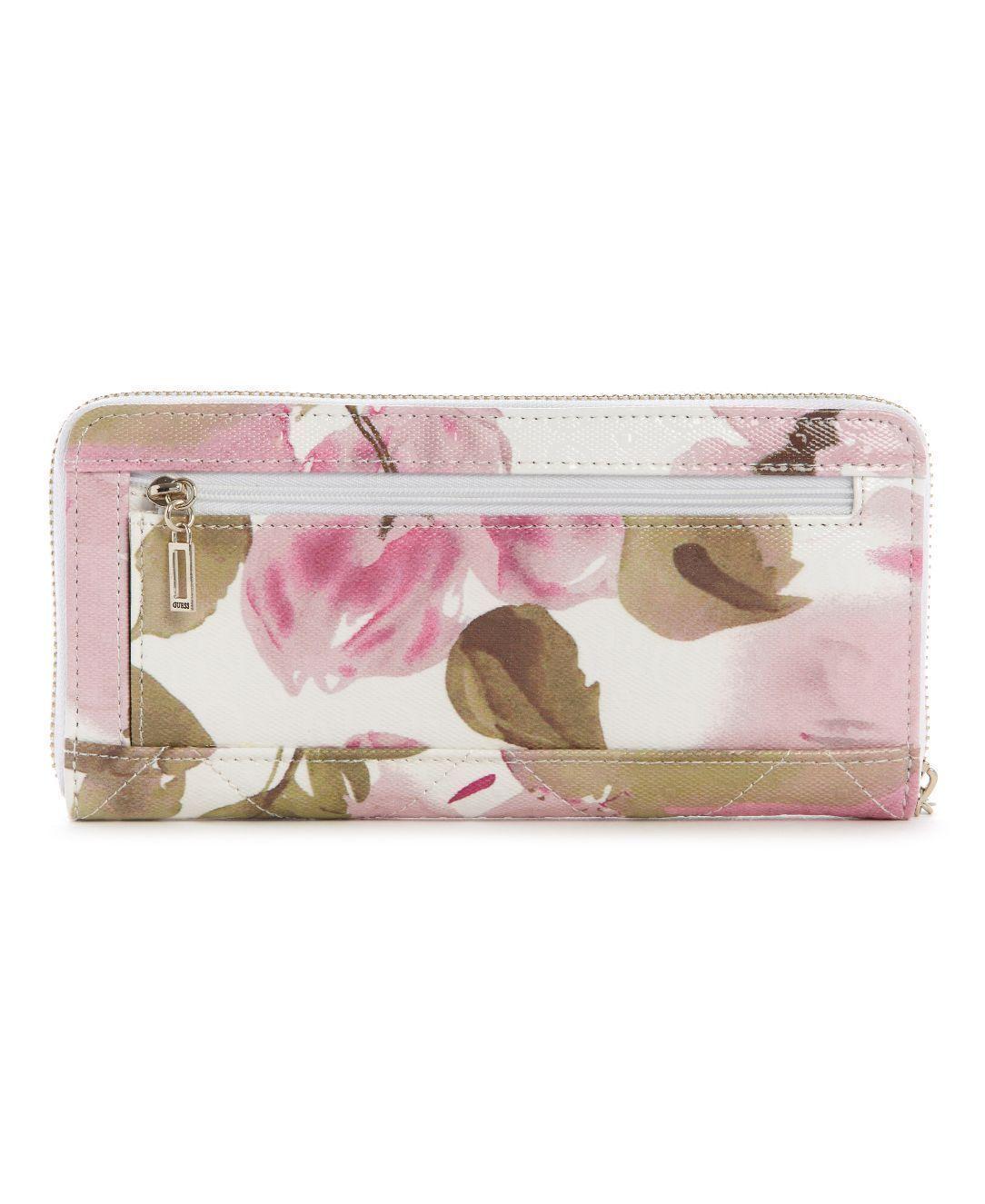 Billetera Guess Dilla Slg Large Zip Around Spf Blanco Tu-1