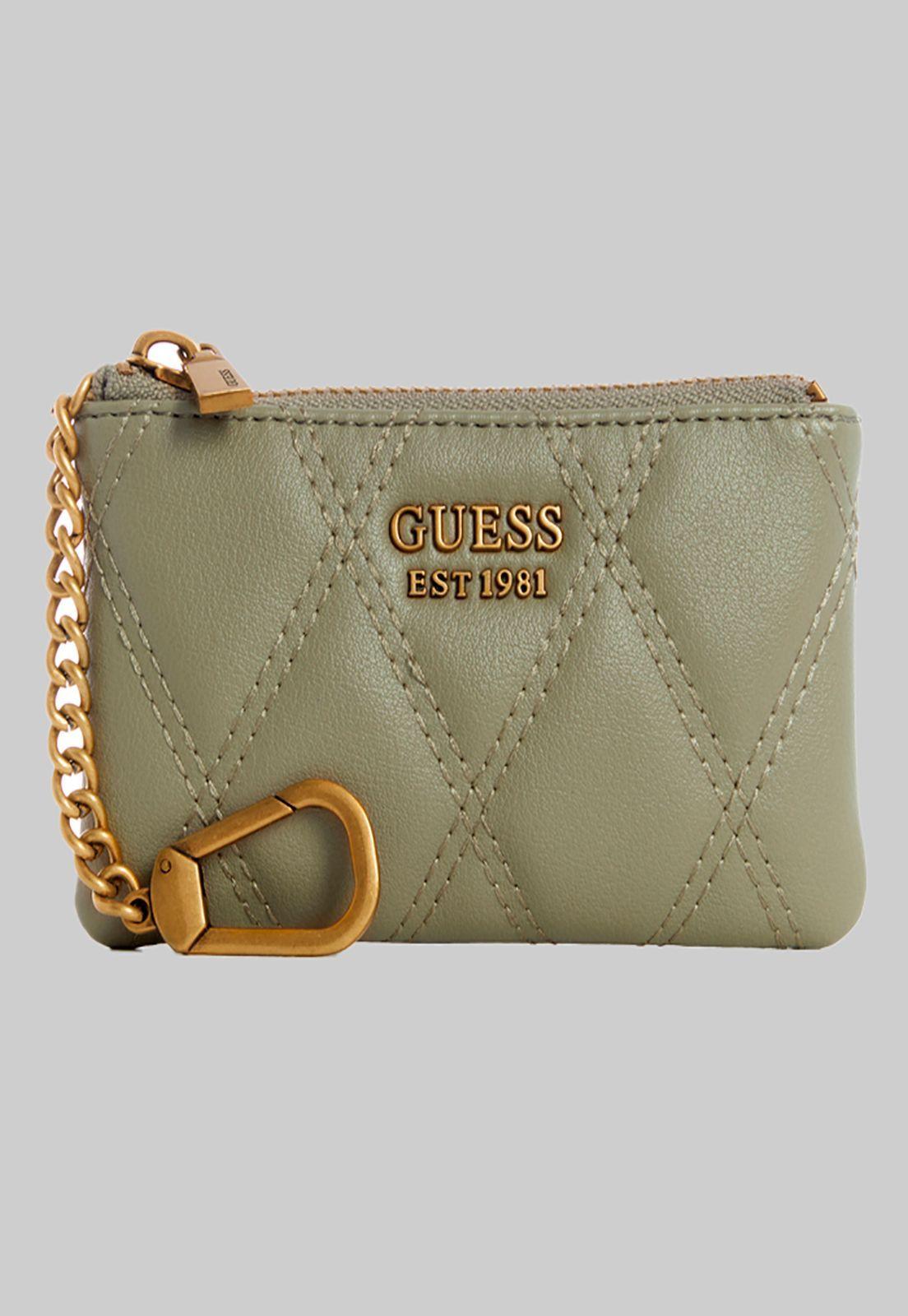 Billetera Triana Slg Zip Pouch Sag Verde Guess-0