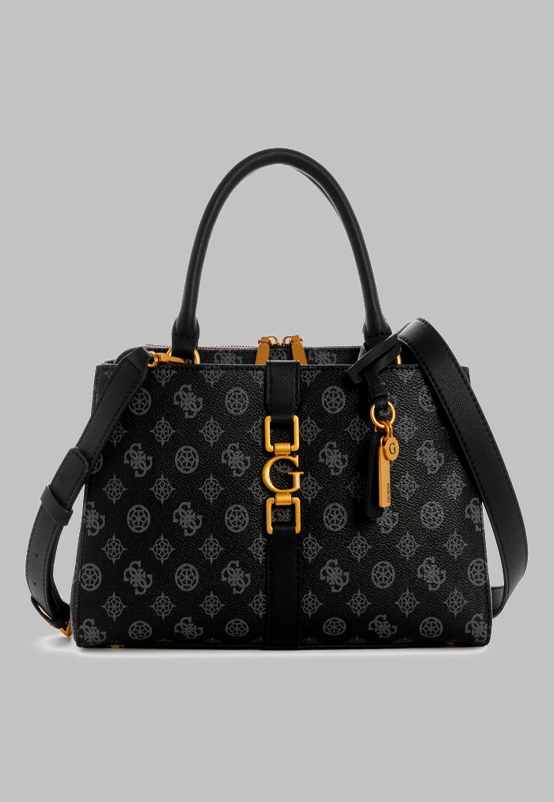Cartera Guess Briana Girlfriend Satchel Clo Carbón-0