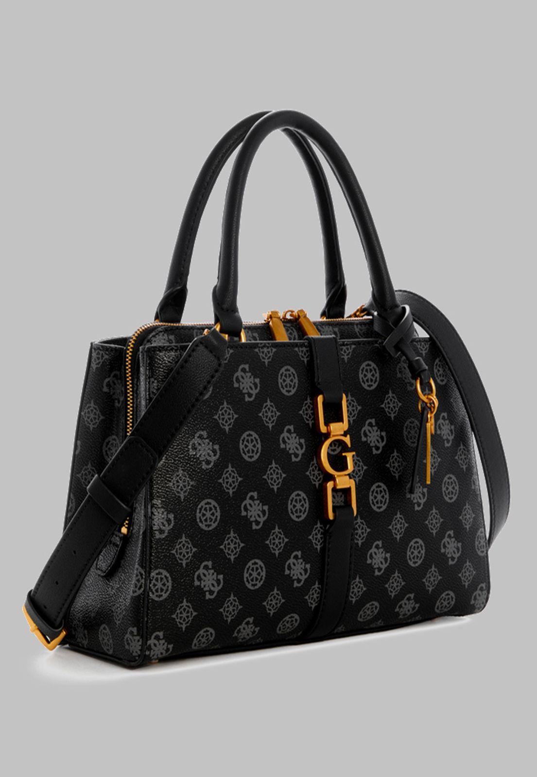 Cartera Guess Briana Girlfriend Satchel Clo Carbón-1