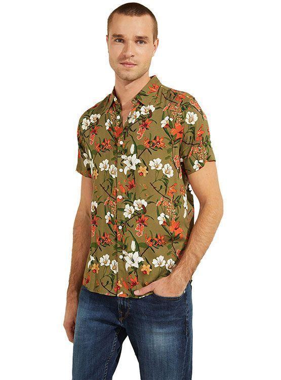 Camisa Guess Ss Rayon Parachute Floral-0