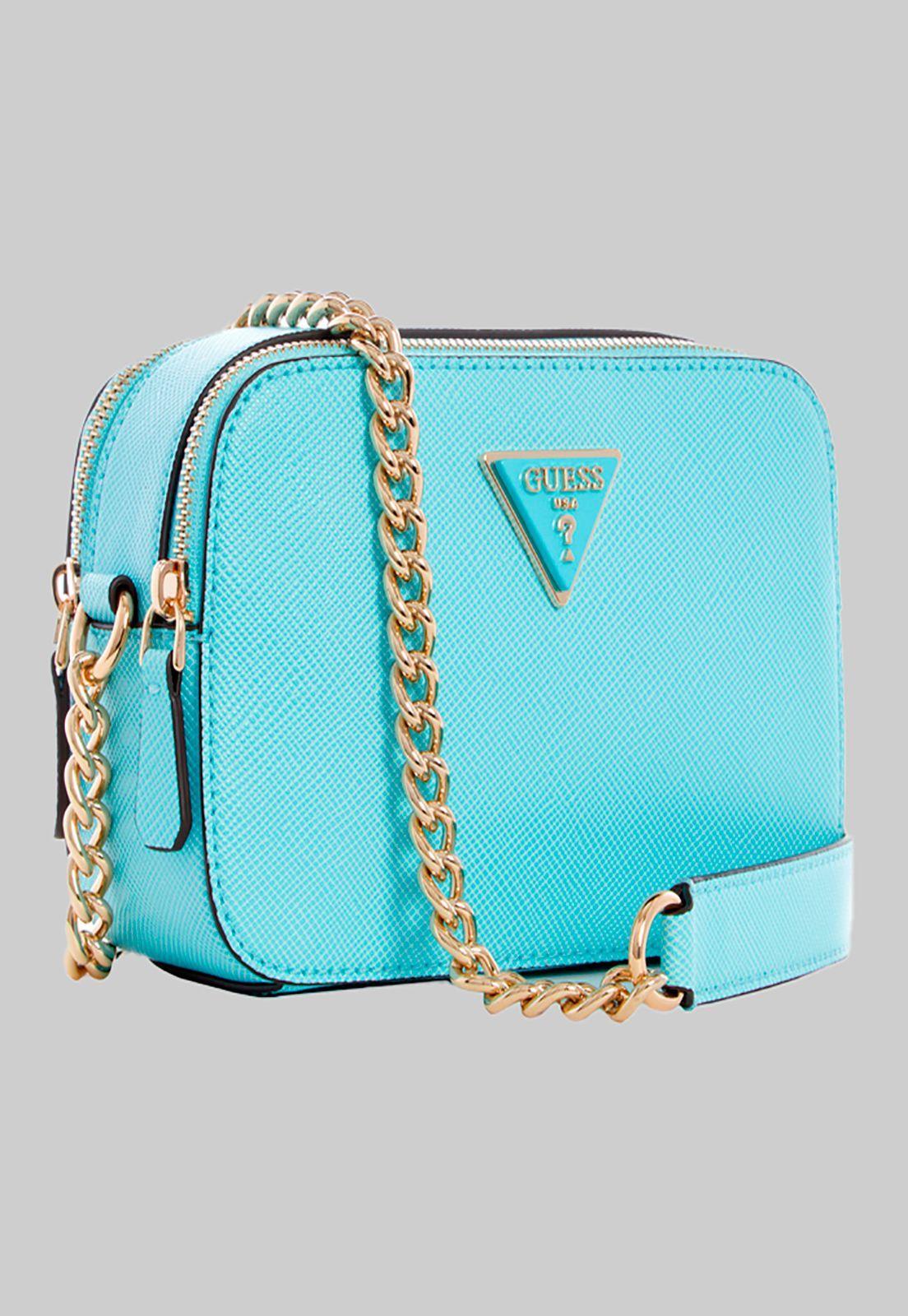 Cartera Alexie Crossbody Flap Trq Celeste Guess-1