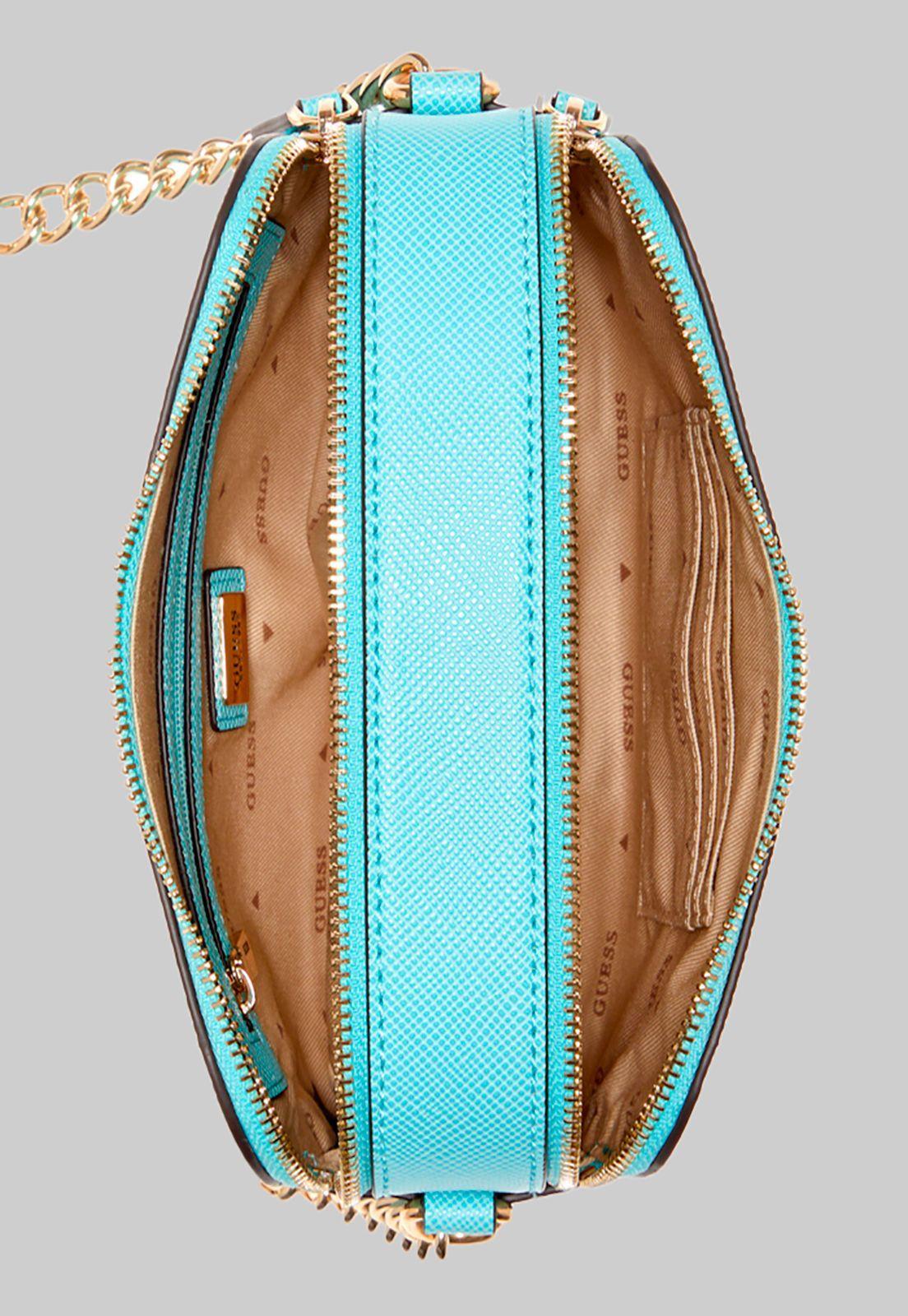 Cartera Alexie Crossbody Flap Trq Celeste Guess-3