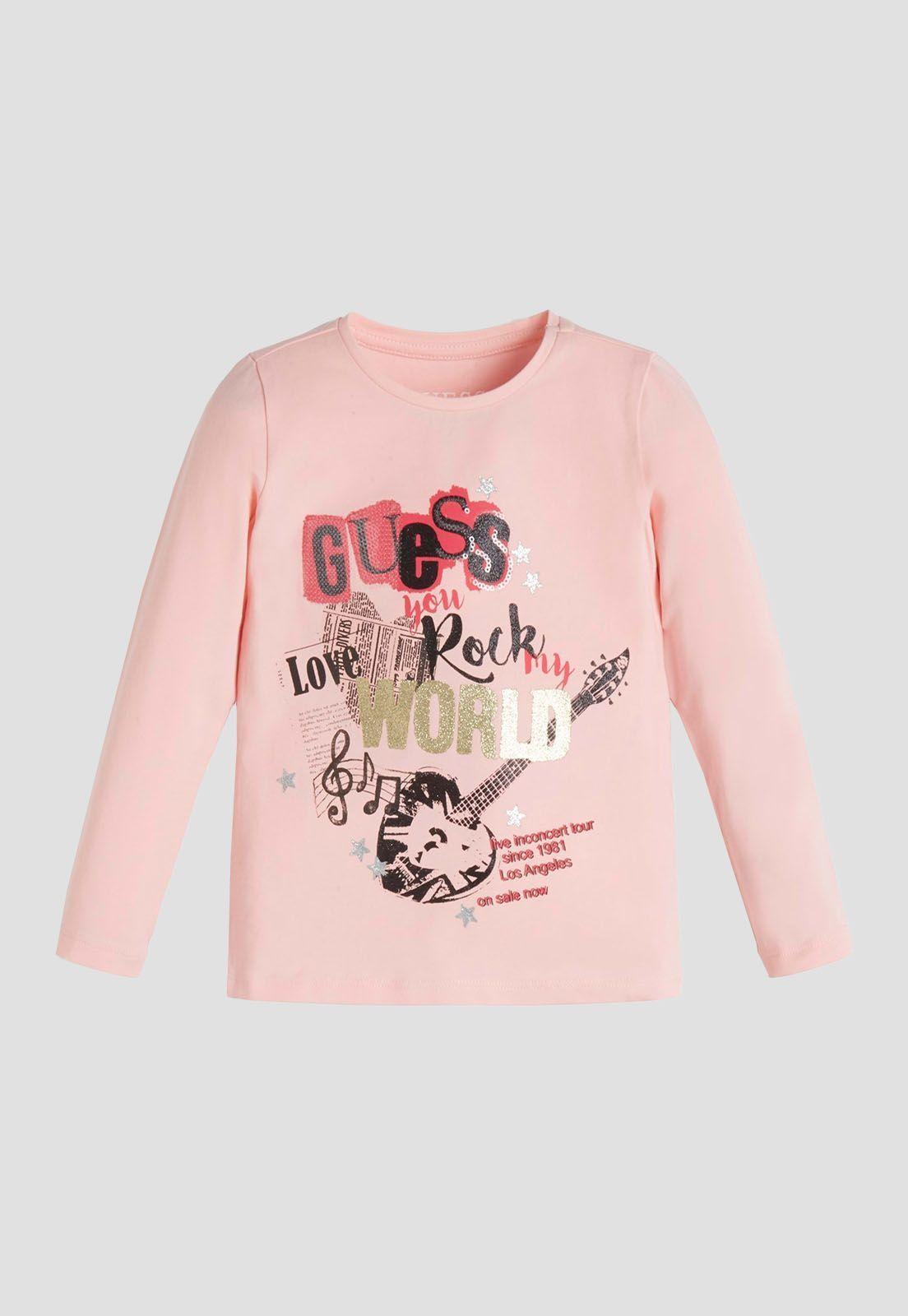 Polera G Kids Ls T-Shirt Stamping Rock Love G615-0