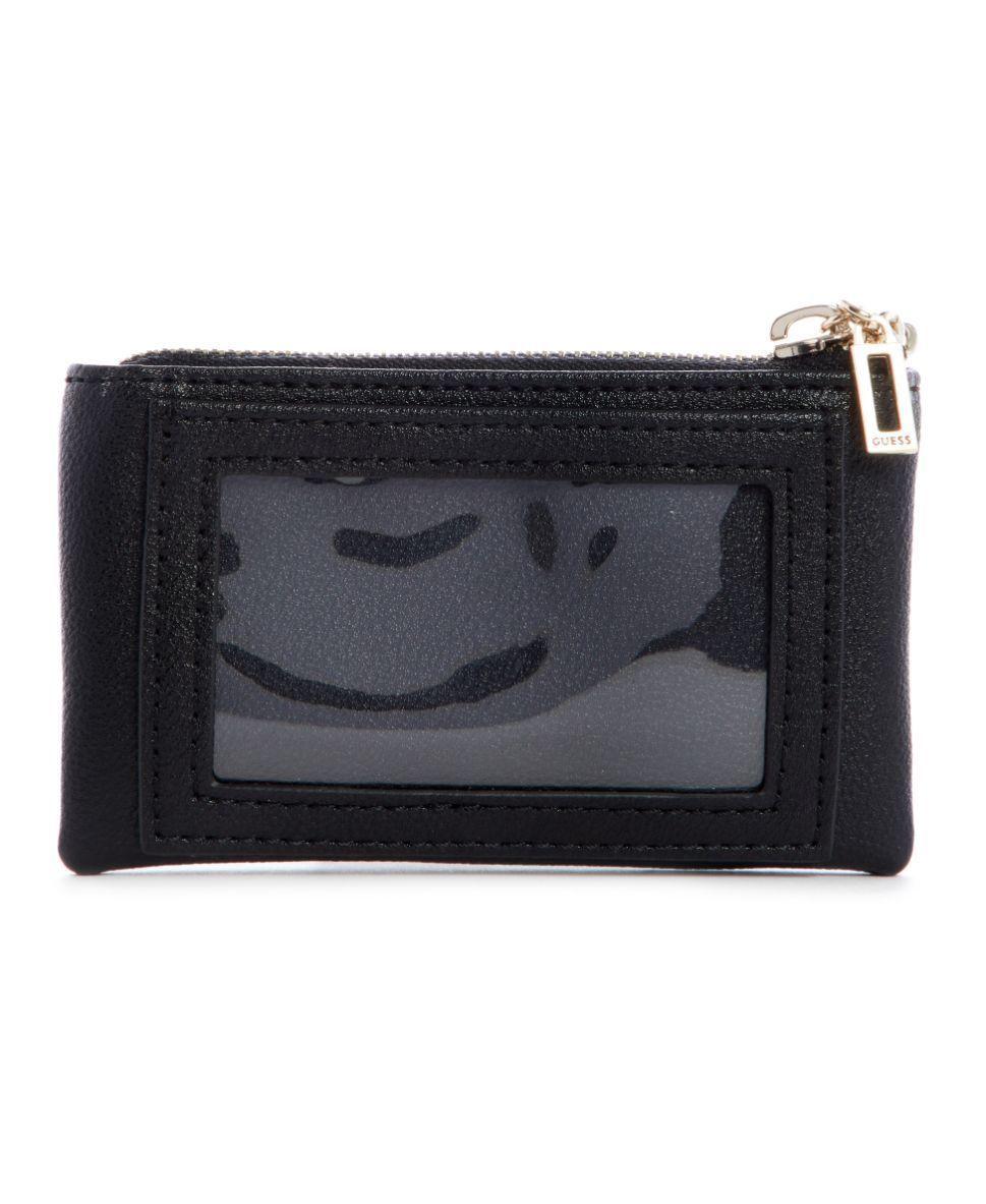 Billetera Guess Noelle Slg Zip Pouch Bla Negro Tu-0