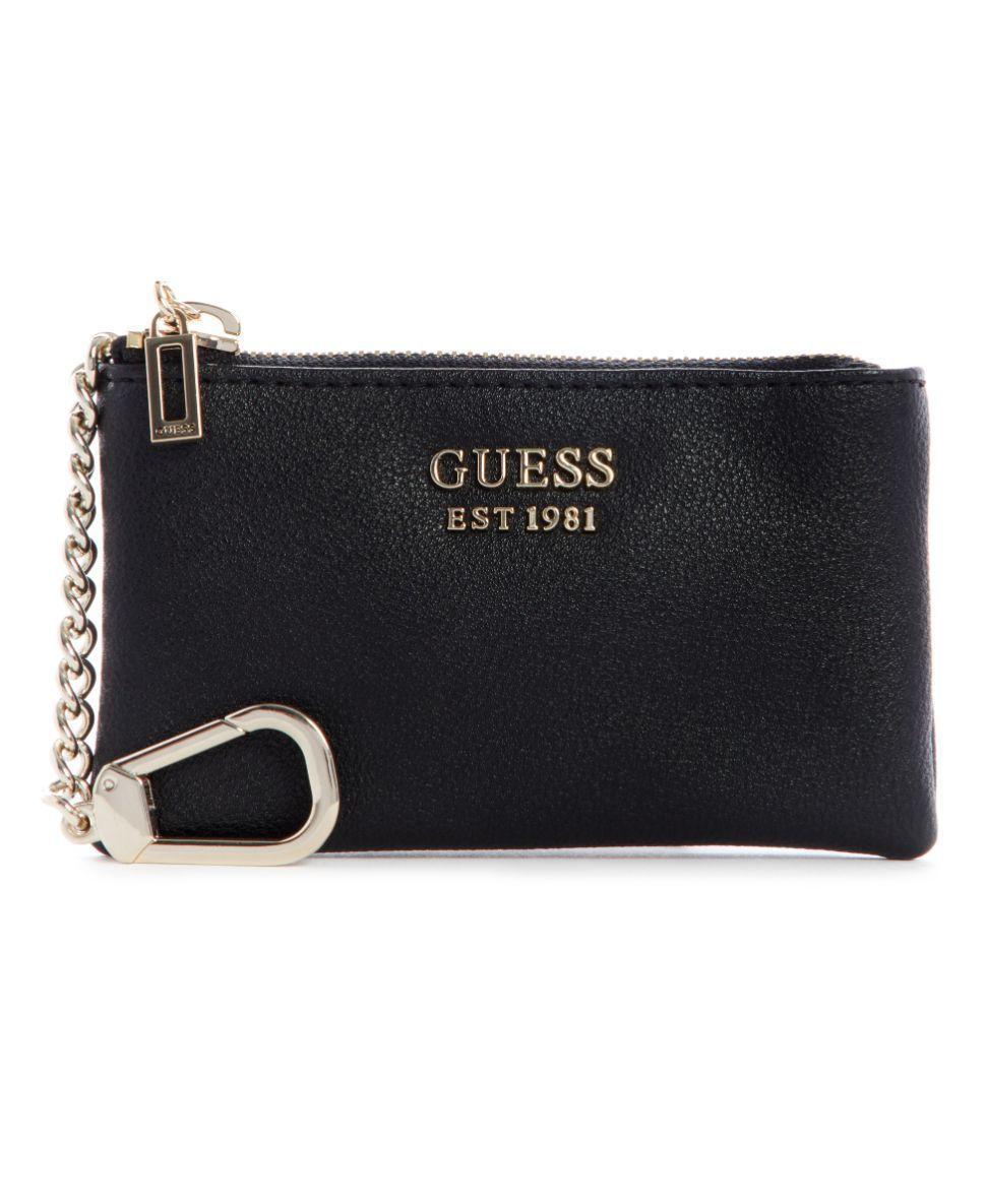 Billetera Guess Noelle Slg Zip Pouch Bla Negro Tu-1