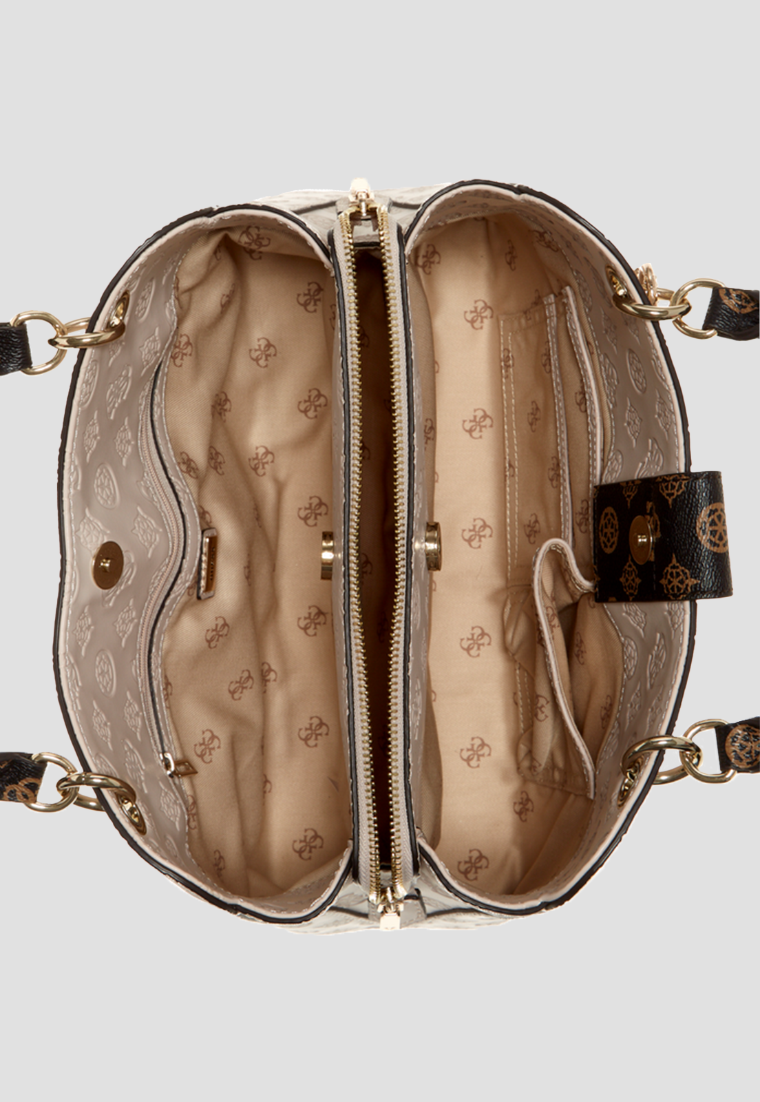 Cartera Carlson Girlfriend Satchel Sml Crema Guess-3