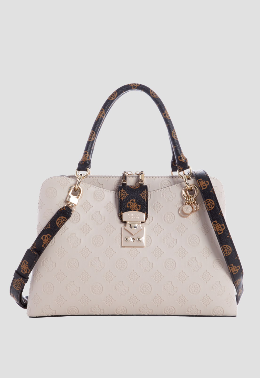 Cartera Carlson Girlfriend Satchel Sml Crema Guess-0