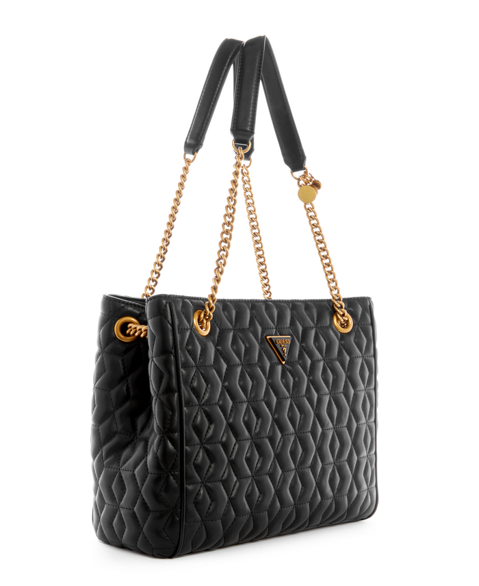 Cartera Guess Elenia Girlfriend Carryall Bla Negro-1