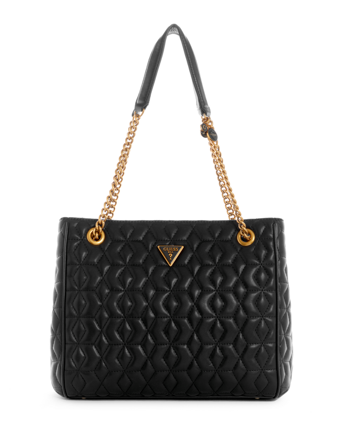 Cartera Guess Elenia Girlfriend Carryall Bla Negro-0