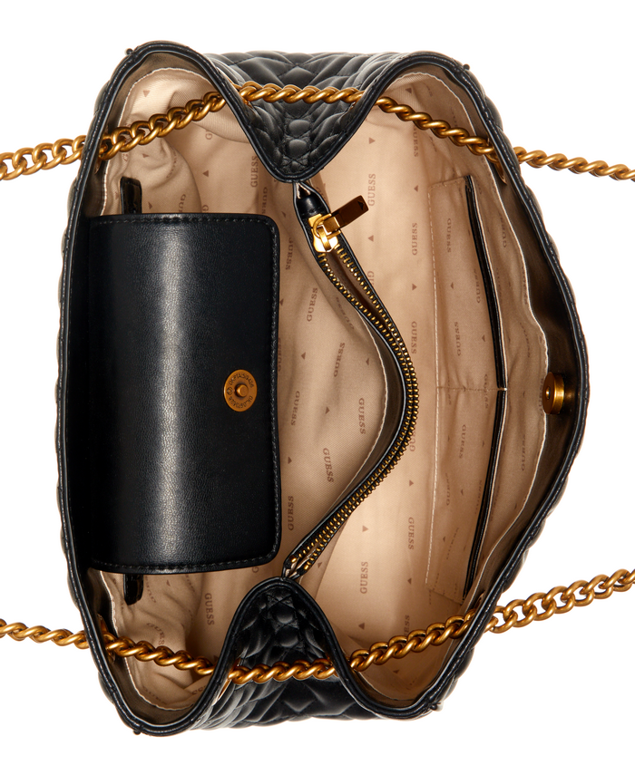 Cartera Guess Elenia Girlfriend Carryall Bla Negro-3