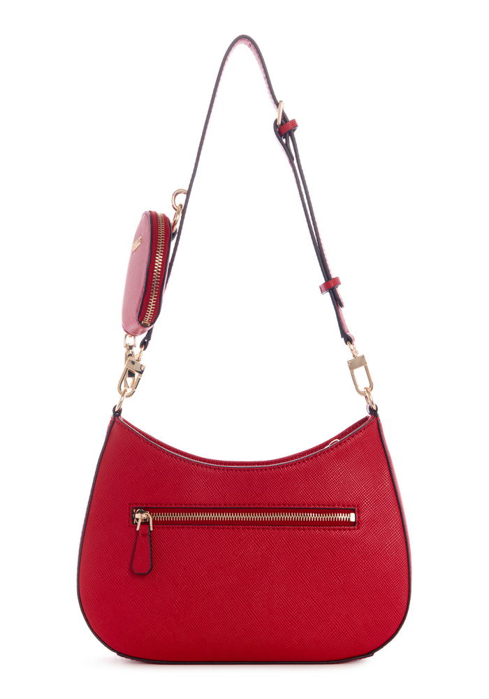 Cartera Alexie Top Zip Shoulder Bag Red Rojo Guess-2