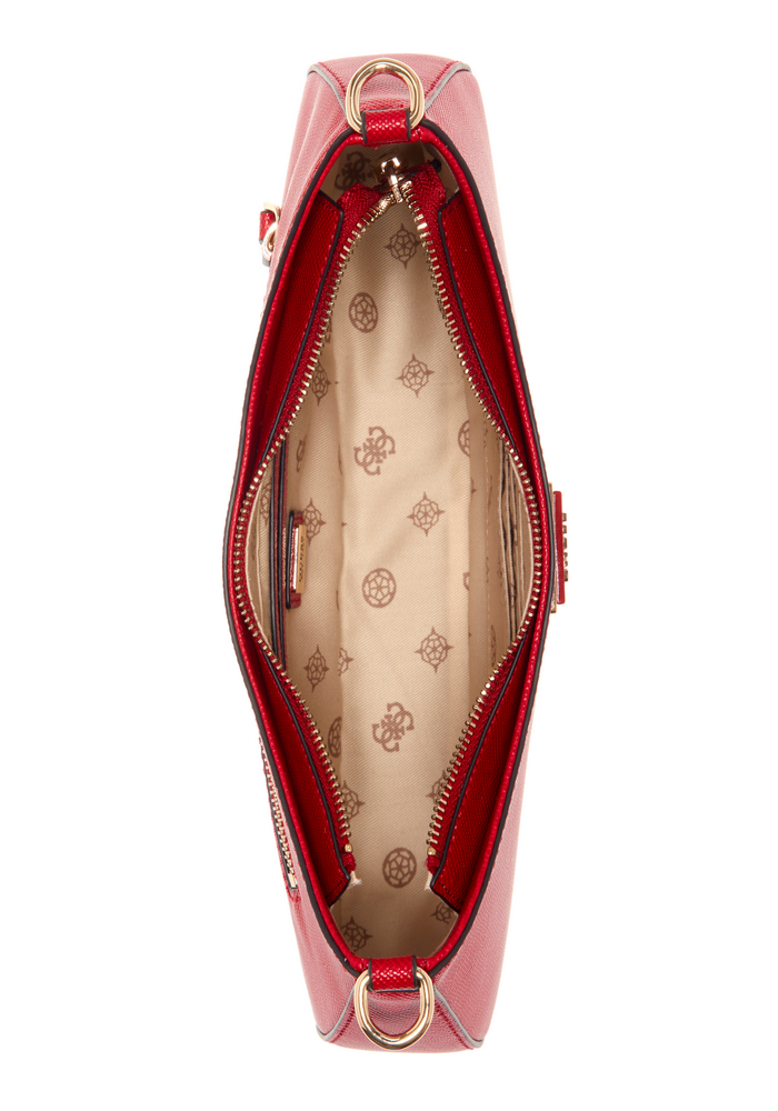 Cartera Alexie Top Zip Shoulder Bag Red Rojo Guess-3