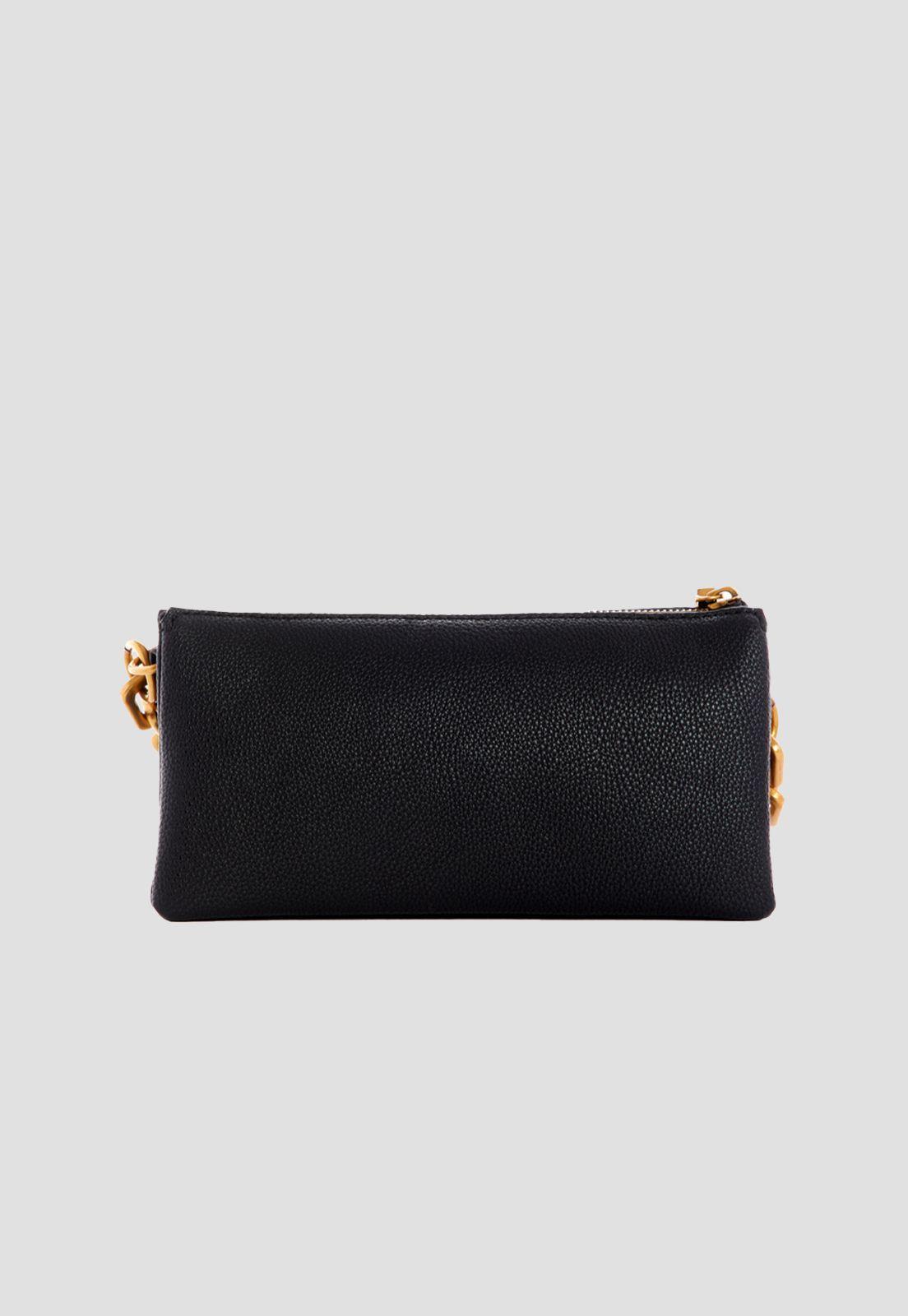 Mini Cartera Turin Tri Top Zip Bla Negro Guess-2