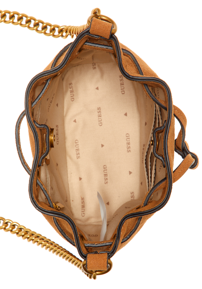 Cartera Kaoma Crossbody Bucket Tan Beige Guess-3