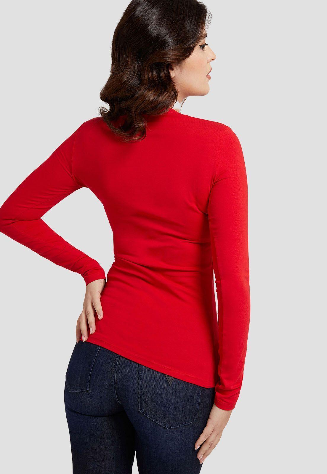 Polera Guess Ls Cn Icon Tee Large G585-2