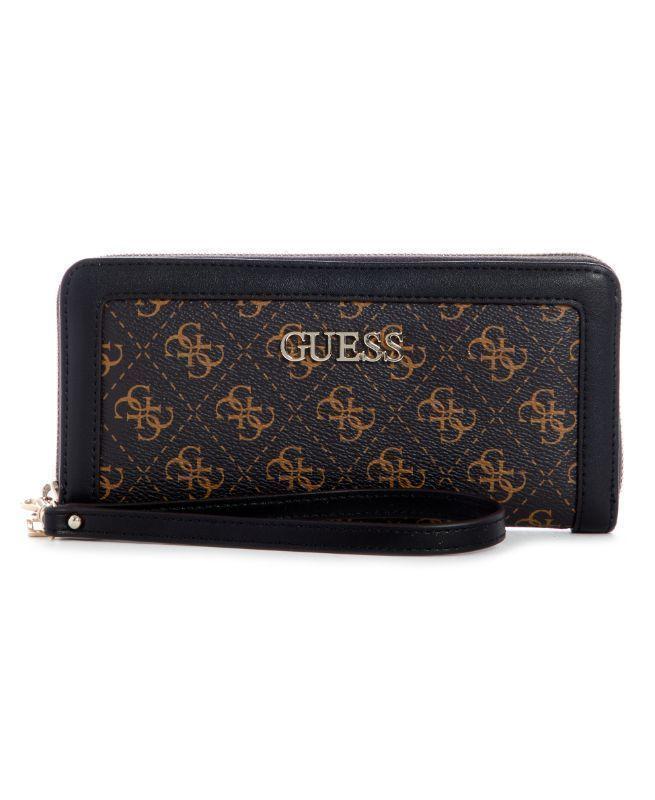 Billetera Guess Washington Slg Lrg Zip Around Brm Café Tu-0