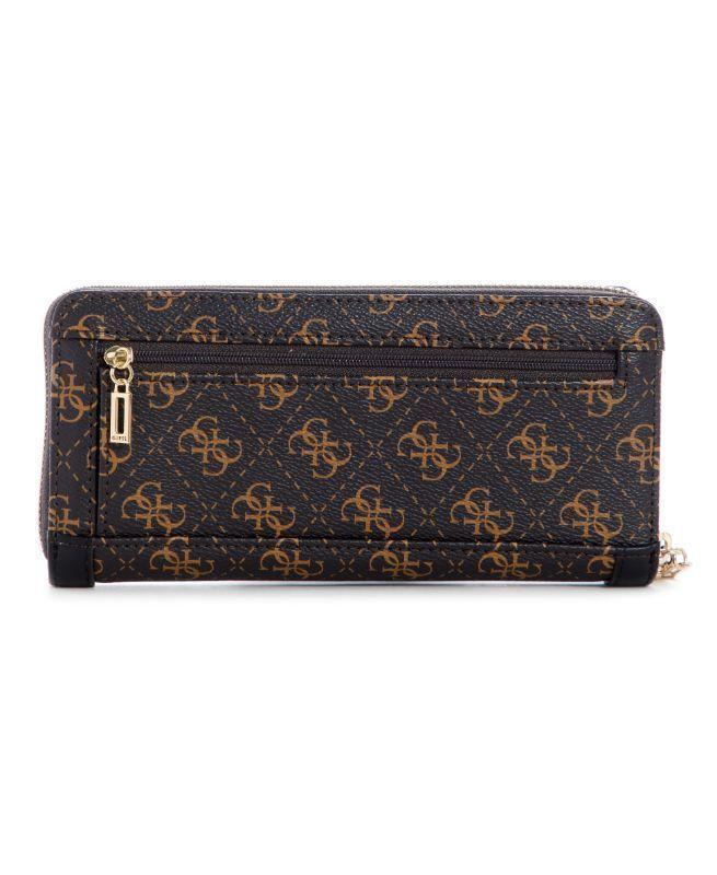 Billetera Guess Washington Slg Lrg Zip Around Brm Café Tu-1