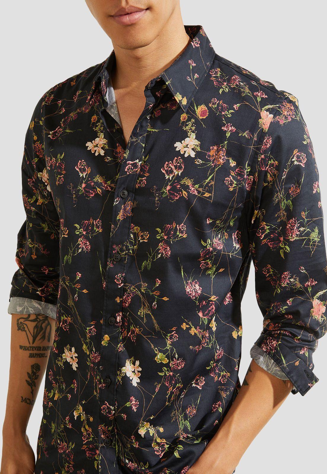 Camisa Ls Luxe Mystic Floral Shrt  Guess-2