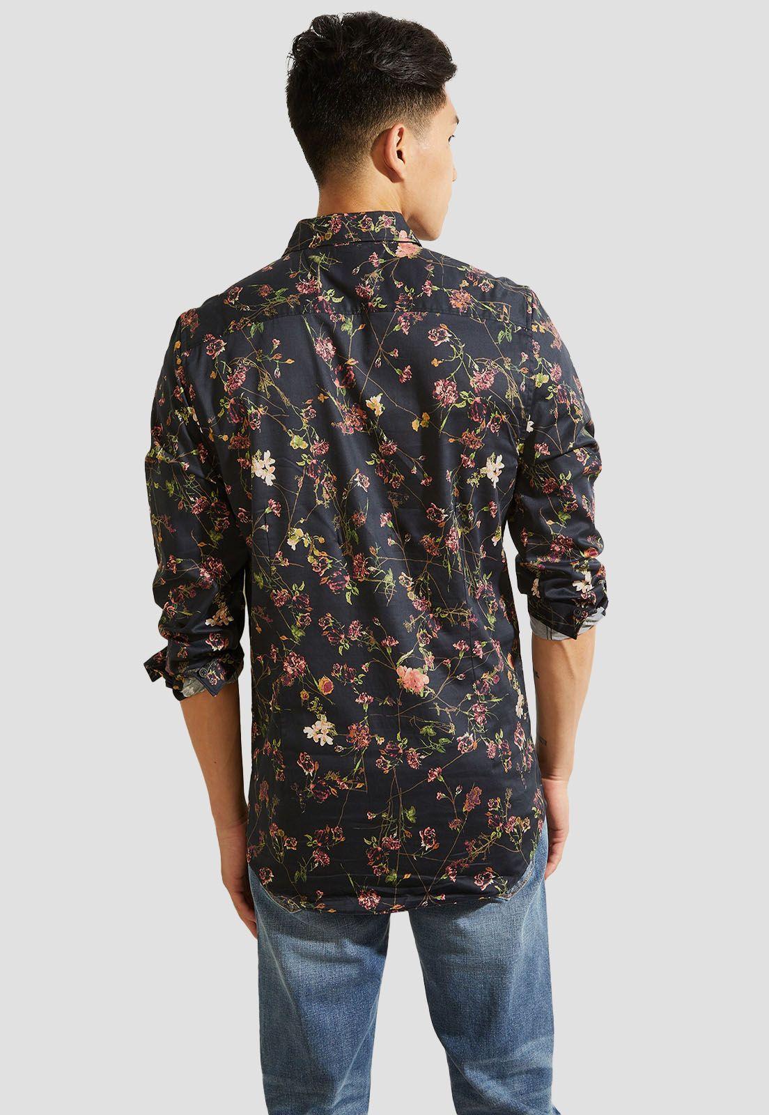 Camisa Ls Luxe Mystic Floral Shrt  Guess-3