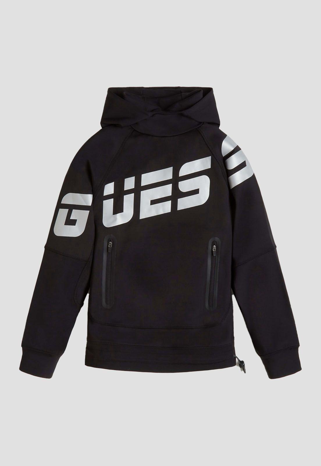 Poleron G Kids Ls Hooded Active Top Jblk-0