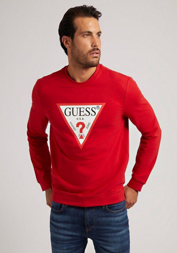 Polerón Guess Audley Cn Fleece G591 Rojo-0