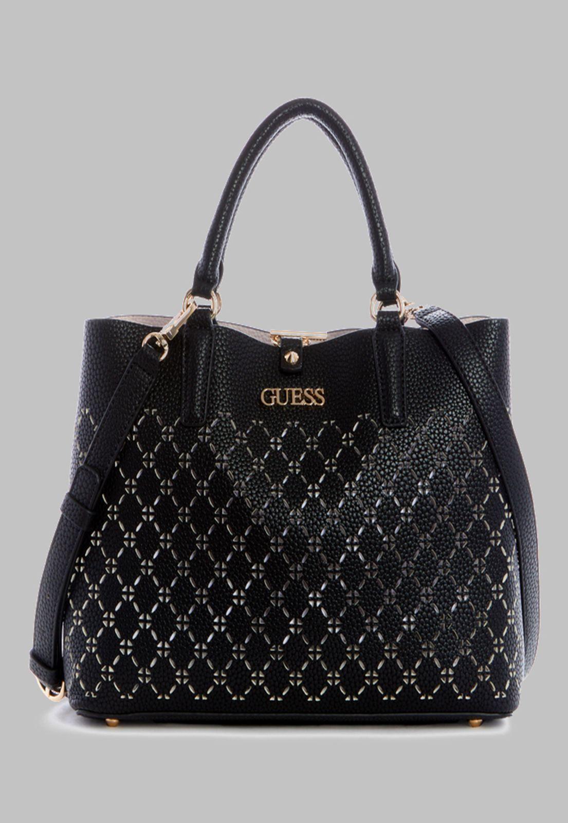 Cartera Guess Amara Girlfriend Satchel Bla Negro-0