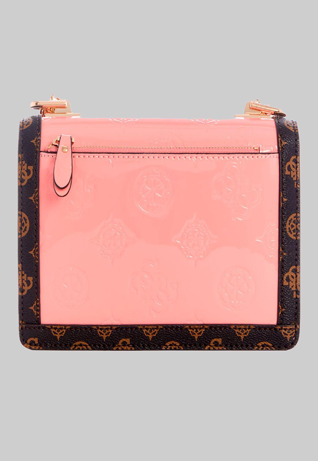 Cartera Abey Crossbody Flap Pgi Rosado Guess-2