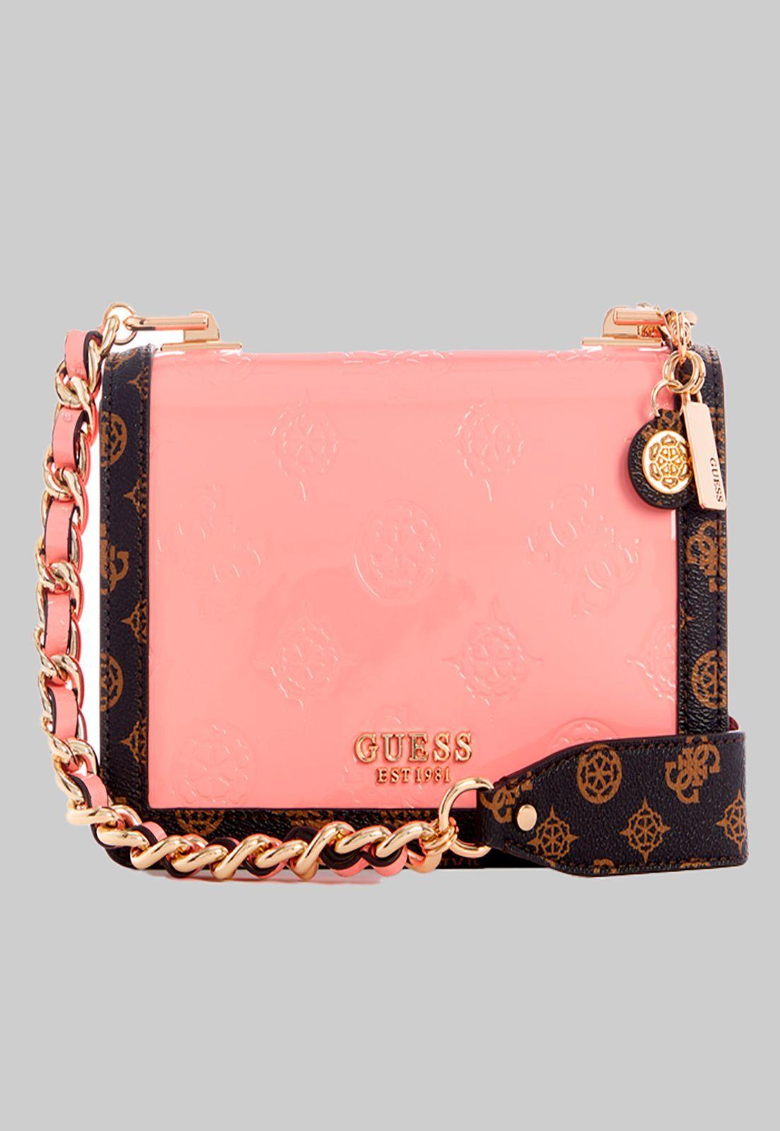 Cartera Abey Crossbody Flap Pgi Rosado Guess-0